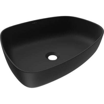 Mexen Ono, umyvadlo na desku z konglomerátu 51 x 39 cm, černá matná, 23045171