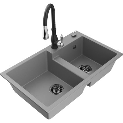 242913 3 mexen tomas granitovy drez 800x500x190 mm 2 komorovy a drezova bateria savita seda 6516 71 672601 70 b