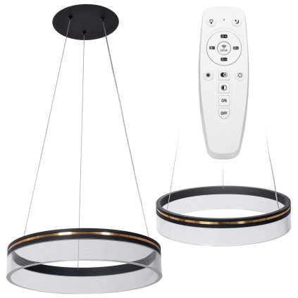 Toolight, LED závěsné svítidlo 40cm APP1191-CP, černá-zlatá, OSW-40022