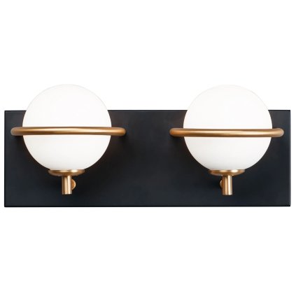 Toolight, nástěnné svítidlo 2xG9 APP1221-2W, černá-zlatá, OSW-40029