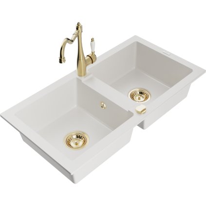 243894 mexen mario granitovy drez 820x436x161 mm 2 komorovy a drezova bateria carla biela 6504 20 670700 50