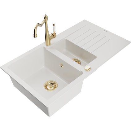 243717 mexen matias granitovy drez 900x505x200 mm 1 5 komorovy a drezova bateria carla biela 6502 20 670700 50