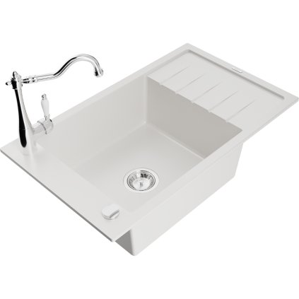 244581 mexen elias granitovy drez 795x480x200 mm 1 komorovy a drezova bateria carla biela 6511 20 670700 00