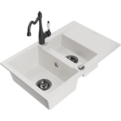 244500 3 mexen gaspar granitovy drez 752x436x161 mm 1 5 komorovy a drezova bateria carla biela 6507 20 670700 70