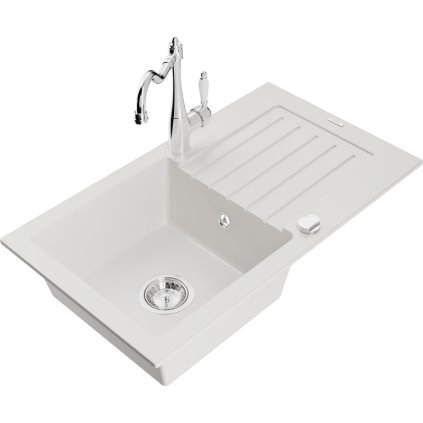 244203 mexen pablo granitovy drez 752x436x161 mm 1 komorovy a drezova bateria carla biela 6510 20 670700 00