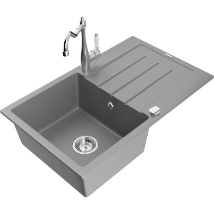 245049 mexen bruno granitovy drez 795x495x200 mm 1 komorovy a drezova bateria carla seda 6513 71 670700 00