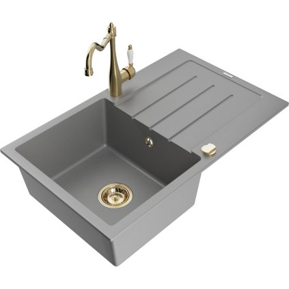 245052 mexen bruno granitovy drez 795x495x200 mm 1 komorovy a drezova bateria carla seda 6513 71 670700 50