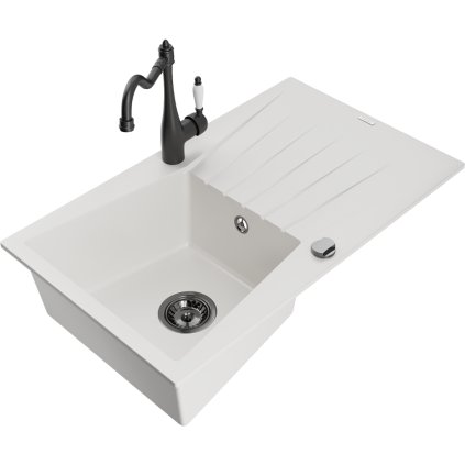 245130 3 mexen cesar 1 komorovy granitovy drez 775x470x190 mm a drezova bateria carla biela 6514 20 670700 70