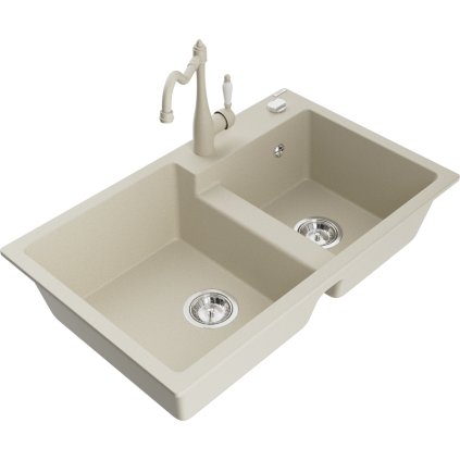 245379 mexen tomas granitovy drez 800x500x190 mm 2 komorovy a drezova bateria carla bezova 6516 69 670700 69