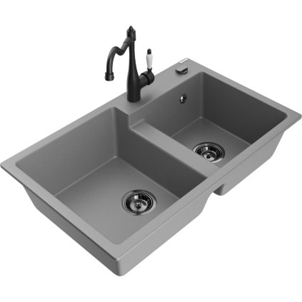 245397 3 mexen tomas granitovy drez 800x500x190 mm 2 komorovy a drezova bateria carla seda 6516 71 670700 70 b