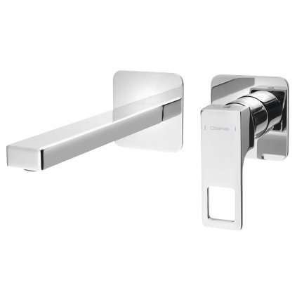 Sapho, FORATA podomítková umyvadlová baterie, délka hubice 20cm, chrom