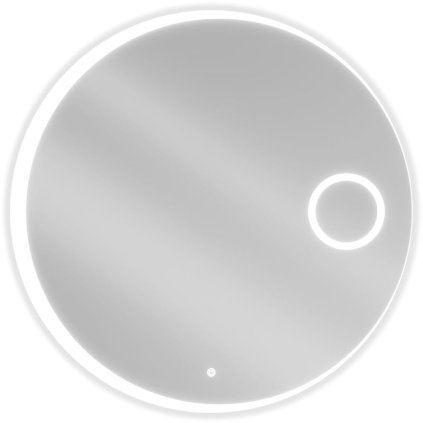 Mexen Ella, LED koupelnové zrcadlo s podsvícením a kosmetickým zrcátkem 90x90 cm, 6000K, ochrana proti zamlžování, 9811-090-090-611-00