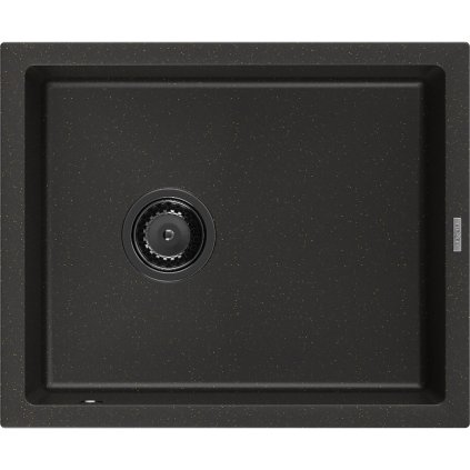 233091 2 mexen pedro granitovy drez 560x460x200 mm 1 komorovy cierna zlata metaliza s ciernym sifonom 6508561000 75 b