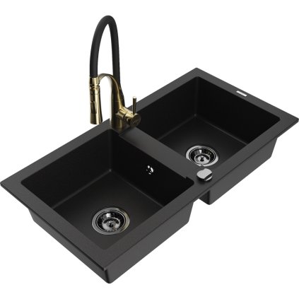 246927 mexen mario granitovy drez 820x436x161 mm 2 komorovy a drezova bateria aster cierna 6504 77 73450 57 b