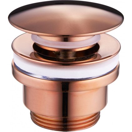 Mexen uzavíratelná univerzální umyvadlová výpusť kulatá, ClickClack, Růžové zlato, 79930-60