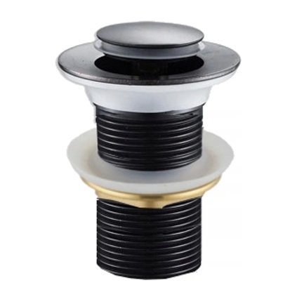 Mexen uzavíratelná umyvadlová výpusť kulatý, ClickClack, malá zátka, bez přepadem, Černá, 79915-70