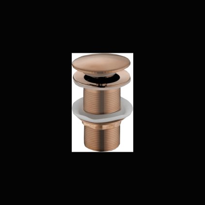 Mexen uzavíratelná umyvadlová výpusť kulatý, ClickClack, velká zátka, bez přepadu, Růžové zlato, 79910-60