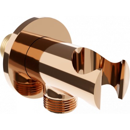 Mexen KAI, podomítkové rohové připojení ruční sprchy 1/2", růžové-zlato, 79301-60