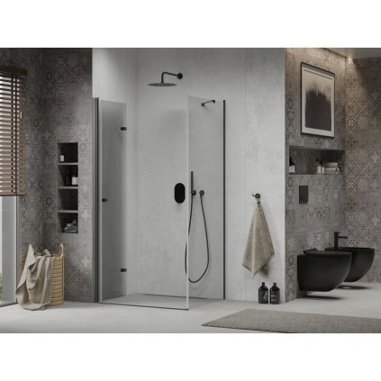 Mexen Lima sprchový kout 110x80 cm, průhledná, černá, 856-110-080-70-00