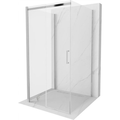 Mexen Omega 3-stěnový sprchový kout 100x100 cm, 8mm čiré sklo - chromový profil, 825-100-100-01-00-3S