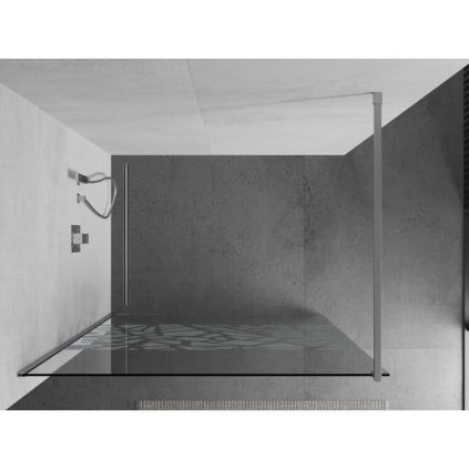 Mexen Kioto sprchová zástěna 80x200 cm 8 mm, chrom, bílé provedení, 800-080-101-01-85