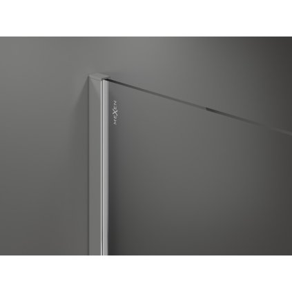 Mexen Kioto sprchová zástěna 120x200 cm 8 mm, chrom, bílé provedení, 800-120-101-01-85