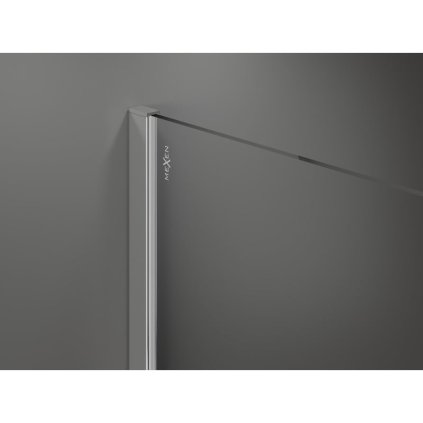 Mexen Kioto sprchová zástěna 70x200 cm 8 mm, chrom, bílé provedení, 800-070-101-01-97