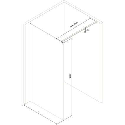 62320 1 mexen kioto sprchova zastena 110x200 cm 8 mm chrom biely vzor 800 110 101 01 97