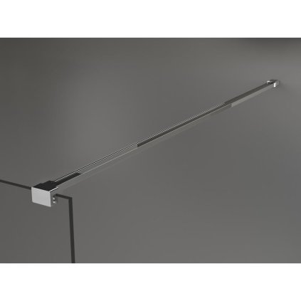 Mexen Kioto sprchová zástěna 120x200 cm 8 mm, chrom, bílé provedení, 800-120-101-01-97