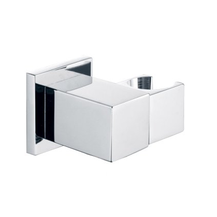 Mereo, Držák sprchy polohovací hranatý, pochromovaná mosaz, CB466Q