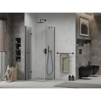 Mexen Lima sprchový kout 80x80 cm, průhledná, černá, 856-080-080-70-00