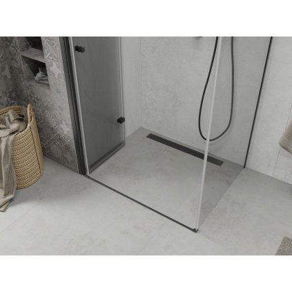 Mexen Lima sprchový kout 120x70 cm, průhledná, černá, 856-120-070-70-00