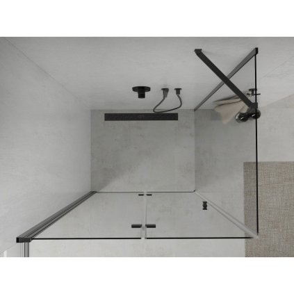 Mexen Lima sprchový kout 120x80 cm, průhledná, černá, 856-120-080-70-00