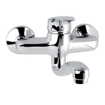 Mereo, Dřezová nástěnná baterie, Sonáta, s ramínkem plochým vyhnutým 210 mm, chrom, CB301N