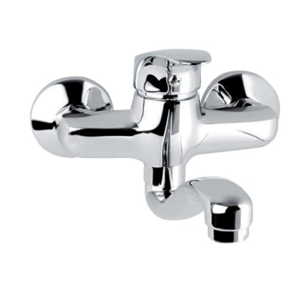 Mereo, Dřezová nástěnná baterie, Sonáta, s ramínkem plochým vyhnutým 210 mm, chrom, CB301AN