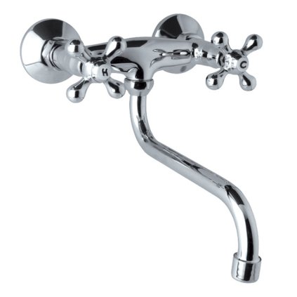 Mereo, Dřezová nástěnná baterie, Retro Viktorie, s ramínkem trubkovým pr. 18 mm - 200 mm, CBL301