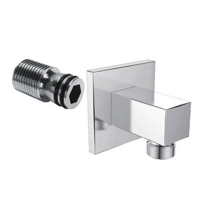Mereo, Stěnový vývod, hranatý, pochromovaná mosaz, CB700B