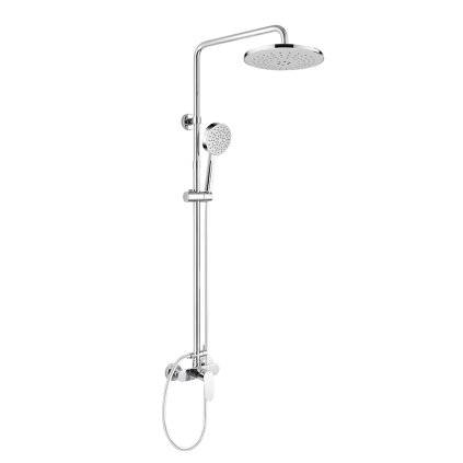 Mereo, Nástěnná sprchová baterie Viana 150 mm se sprchovou soupravou, ruční a talířovou sprchou o220mm, CBE60104SA