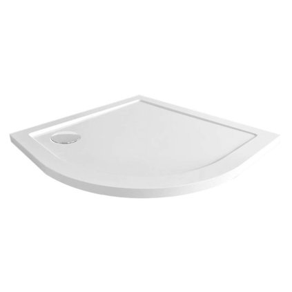 Mereo, Čtvrtkruhová sprchová vanička R550, 90x90x4 cm, SMC, bílá, včetně sifonu, CV01NS