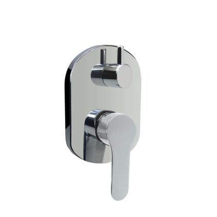 Mereo, Sprchová podomítková baterie s trojcestným přepínačem, Zuna, Mbox, kryt, chrom, CB60157ZB