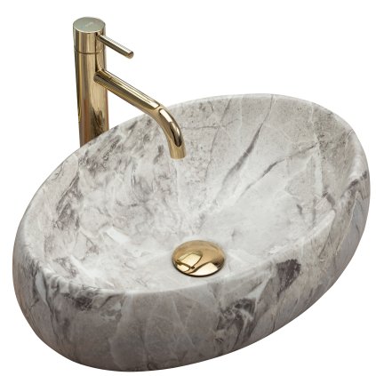 Rea Linda Stone umyvadlo, 49 x 34 cm, imitace kamene, REA-U1020