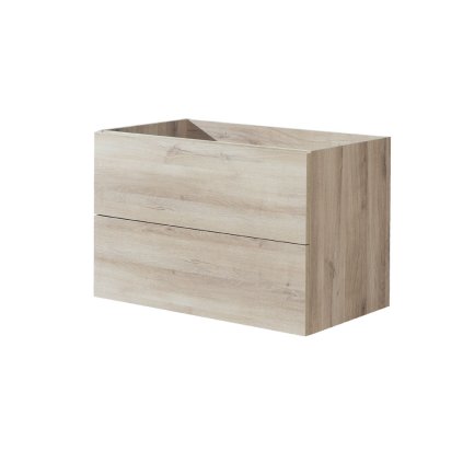 Mereo, Aira, koupelnová skříňka 81 cm, bílá, dub, šedá, CN721S