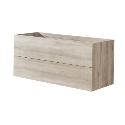 Mereo, Aira, koupelnová skříňka 121 cm, bílá, dub, šedá, CN723S
