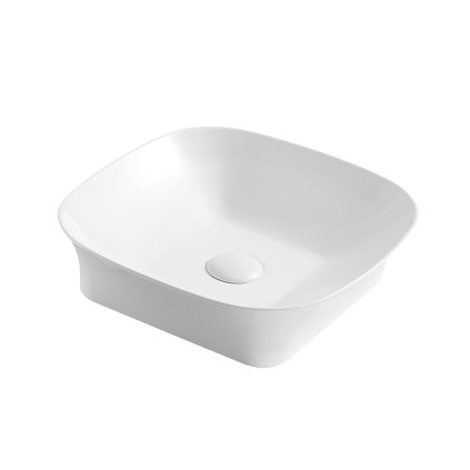 Mereo, Umyvadlo na desku bez přepadu, 400x400x105 mm, čtvercové, keramické, UC404011S1