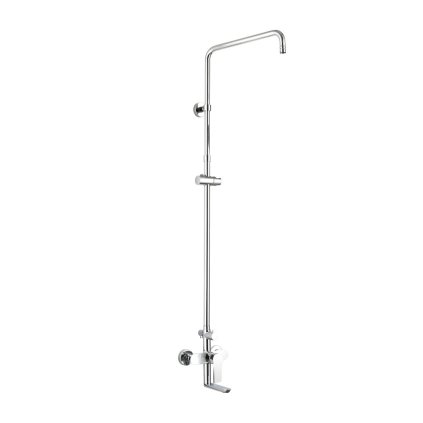 Mereo, Nástěnná baterie Dita 150mm s otoč. ramínkem a tyčí pro ruční a talířovou sprchu, bez příslušenství, CBE60101SD1