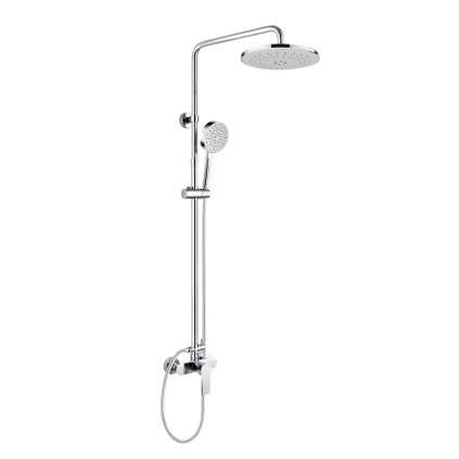 Mereo, Nástěnná sprchová baterie Dita 150 mm se sprchovou soupravou, ruční a talířovou sprchou o220mm, CBE60104SAD