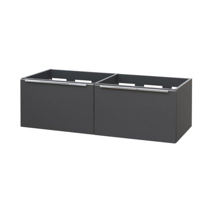 Mereo, Mailo, koupelnová skříňka 121 cm, bílá, dub, antracit, CN538S