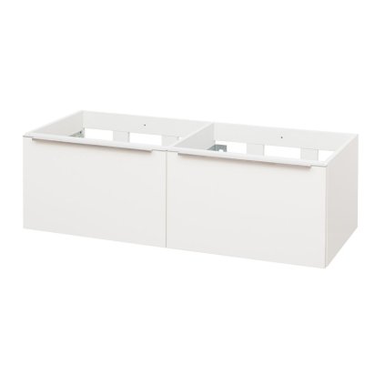 Mereo, Mailo, koupelnová skříňka 121 cm, bílá, dub, antracit, CN518S
