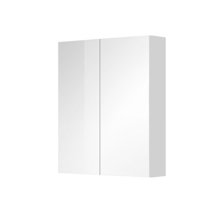 Mereo, Koupelnová galerka 60 cm nebo 80 cm, zrcadlová skříňka, 2x dveře, bílá, CN716GB