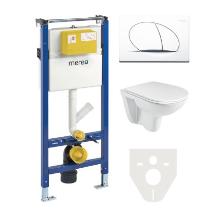 Mereo, WC komplet pro sádrokarton s příslušenstvím, MM02SETR